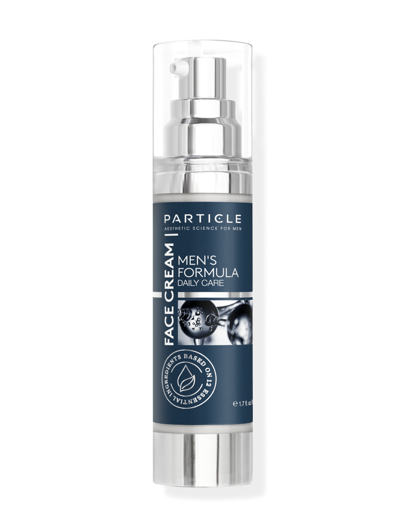 Single bottle of Particle for Men face cream.