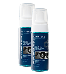 Two bottles of Particle Face Wash Cleanser.