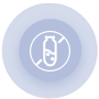 Blue icon showing a crossed-out bottle.